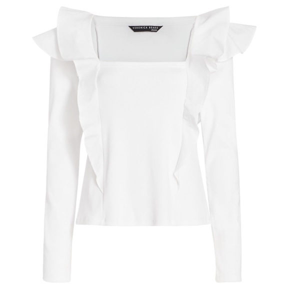 NWT - Veronica Beard Gidea Top - white - XS - Picture 4 of 6